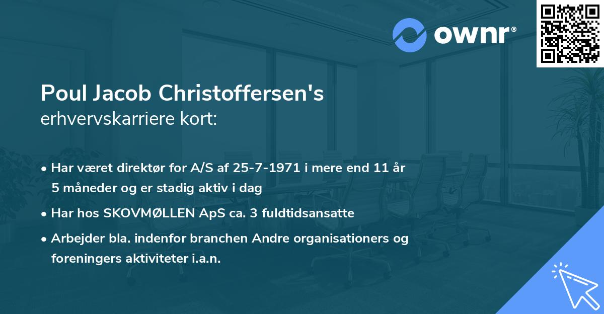 Poul Jacob Christoffersen's erhvervskarriere kort