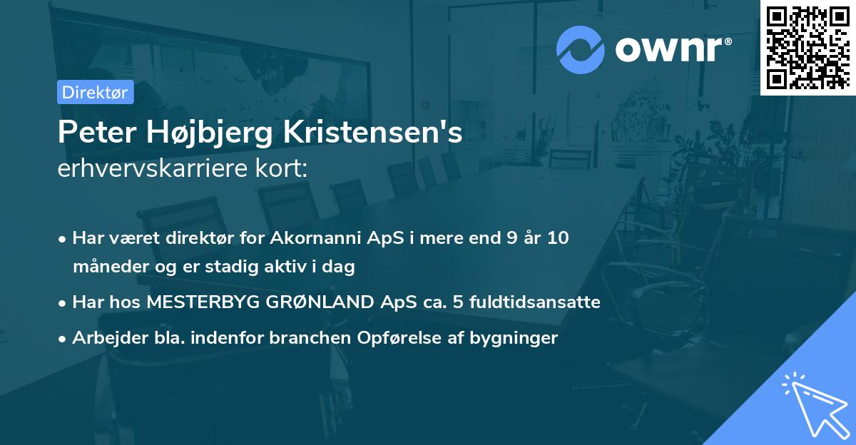 Peter Højbjerg Kristensen's erhvervskarriere kort