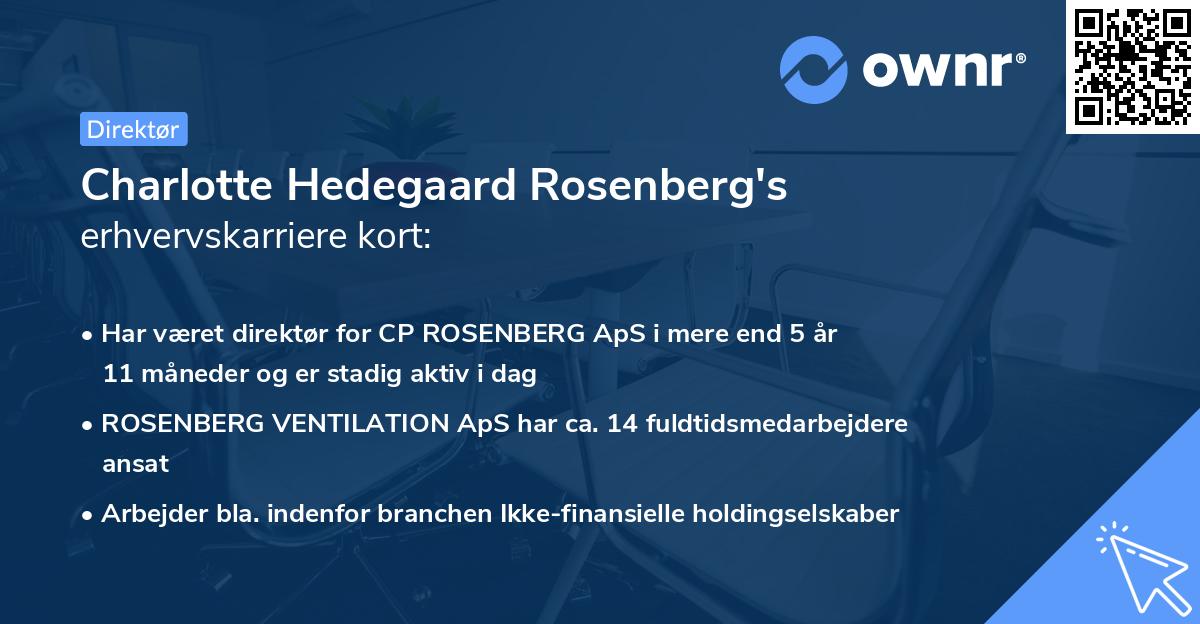 Charlotte Hedegaard Rosenberg's erhvervskarriere kort