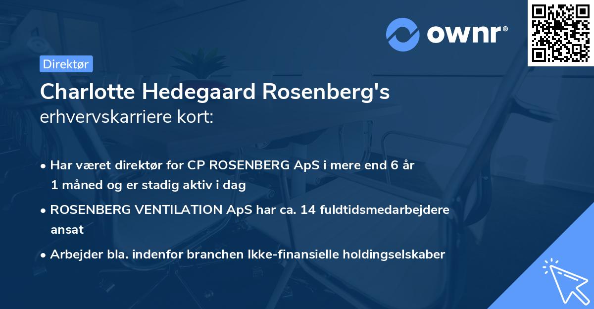 Charlotte Hedegaard Rosenberg's erhvervskarriere kort