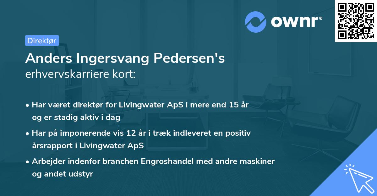 Anders Ingersvang Pedersen's erhvervskarriere kort