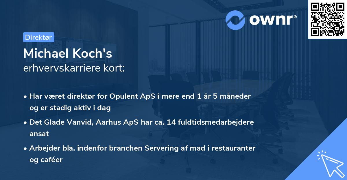 Michael Koch's erhvervskarriere kort