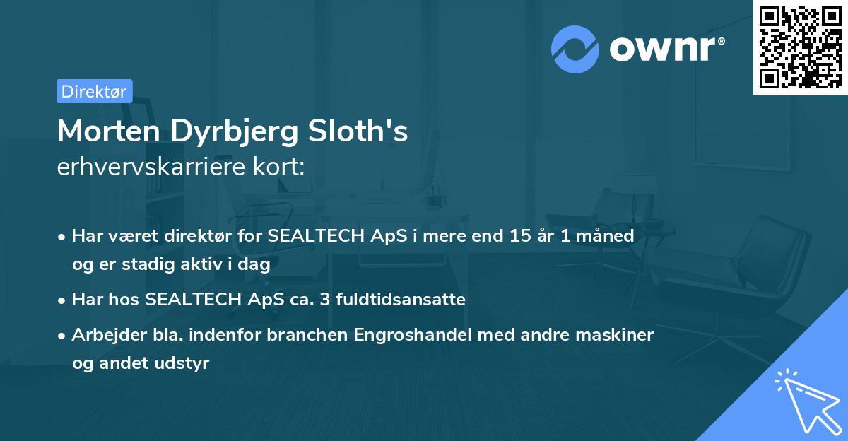 Morten Dyrbjerg Sloth's erhvervskarriere kort