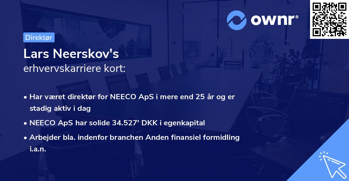 Lars Neerskov's erhvervskarriere kort
