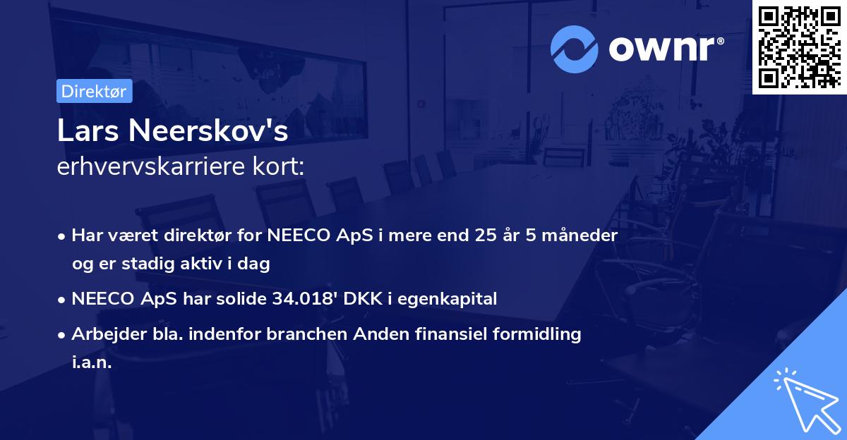 Lars Neerskov's erhvervskarriere kort