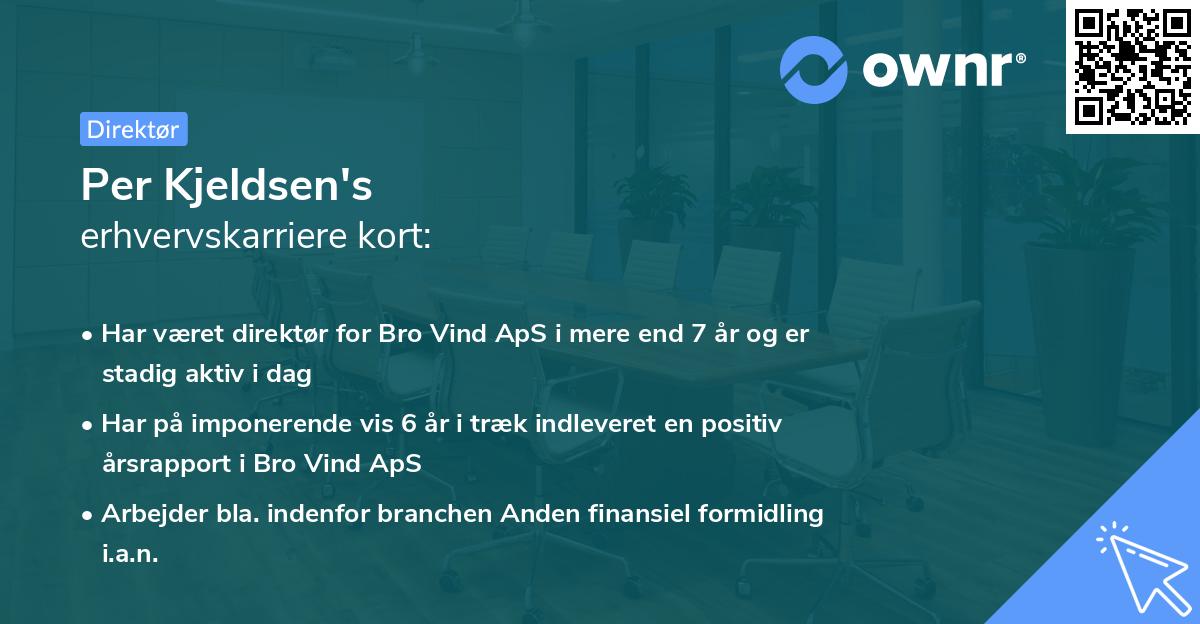 Per Kjeldsen's erhvervskarriere kort