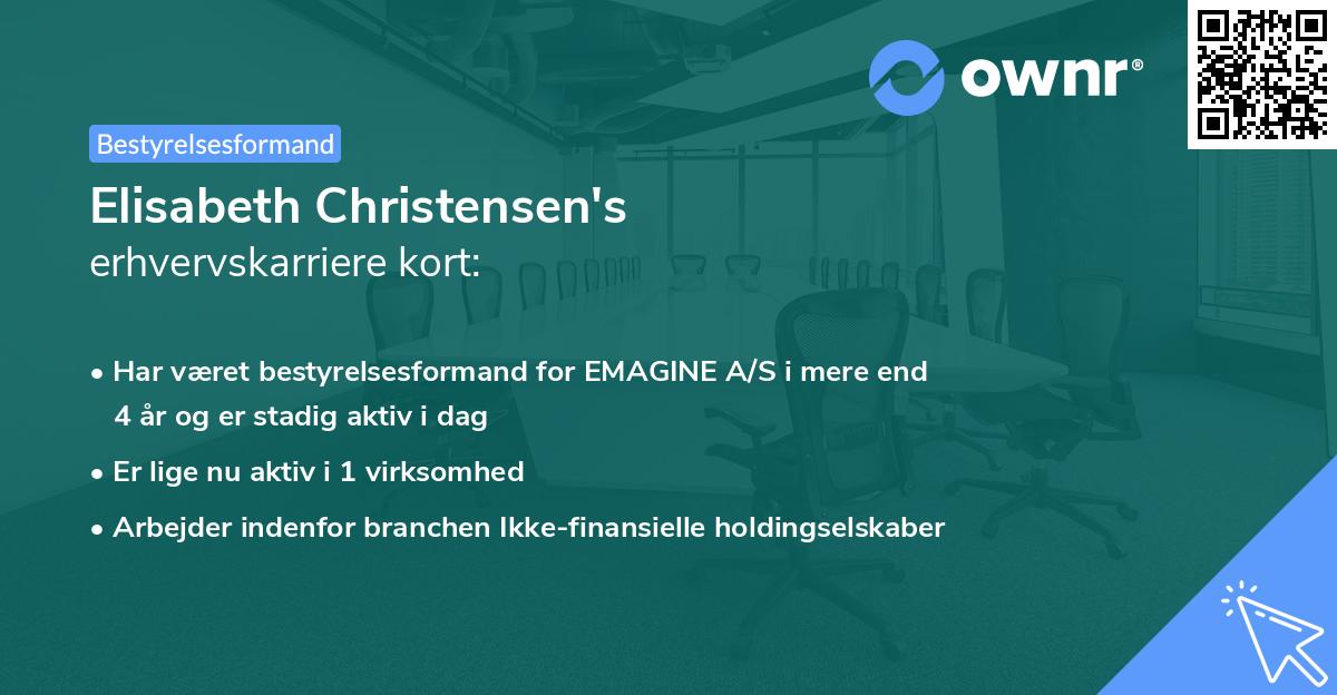 Elisabeth Christensen's erhvervskarriere kort