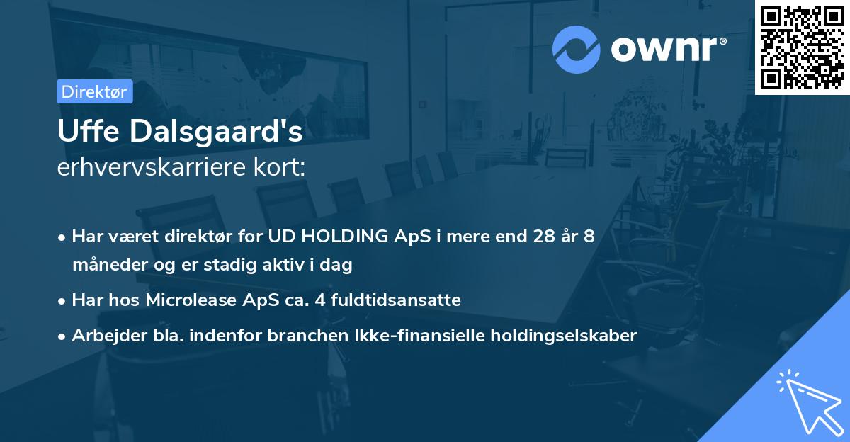 Uffe Dalsgaard's erhvervskarriere kort