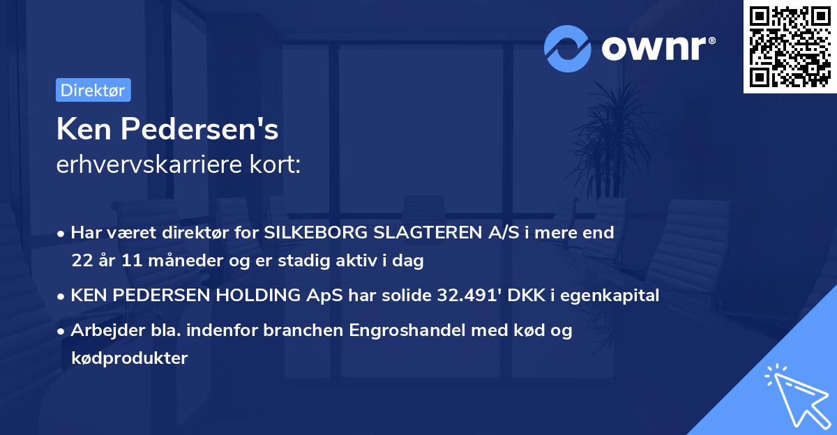 Ken Pedersen's erhvervskarriere kort