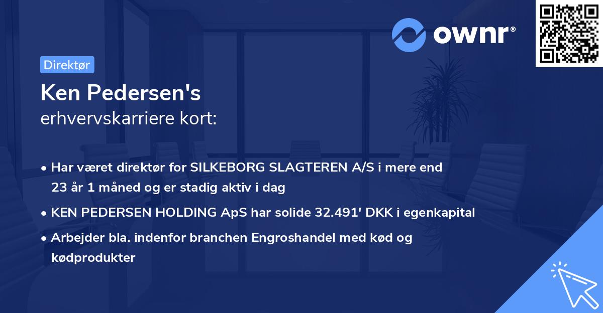 Ken Pedersen's erhvervskarriere kort