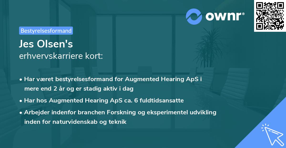 Jes Olsen's erhvervskarriere kort