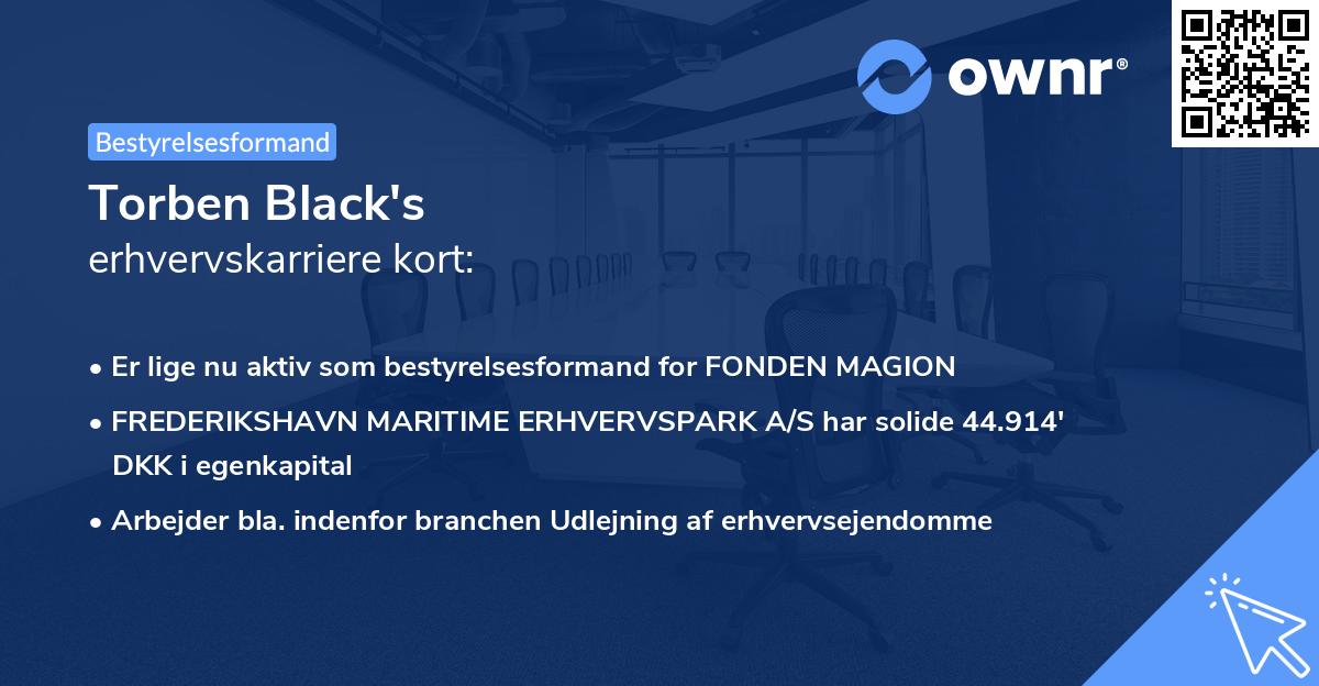 Torben Black's erhvervskarriere kort