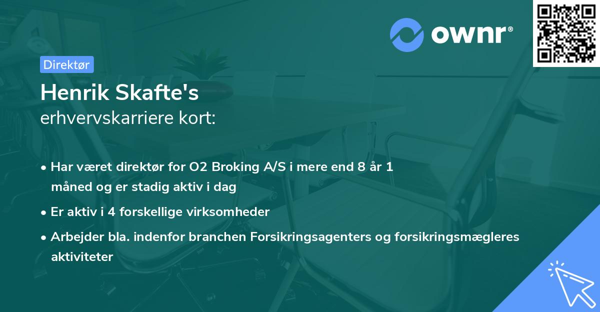Henrik Skafte's erhvervskarriere kort