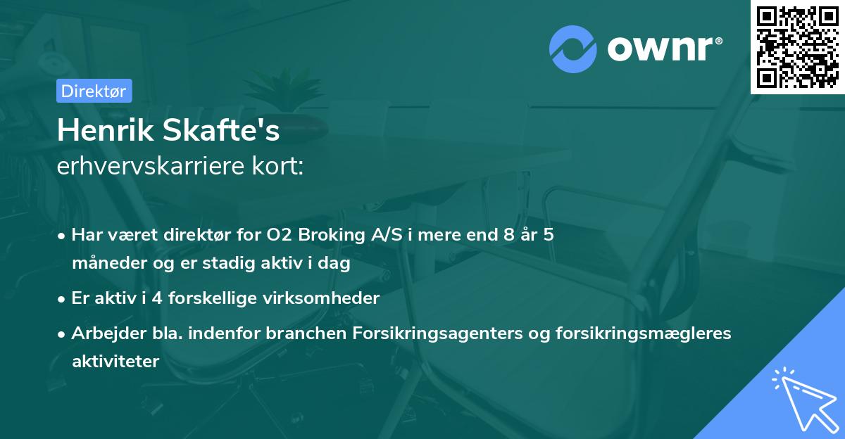 Henrik Skafte's erhvervskarriere kort