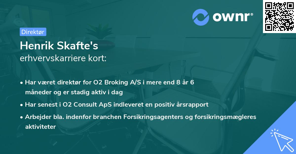 Henrik Skafte's erhvervskarriere kort
