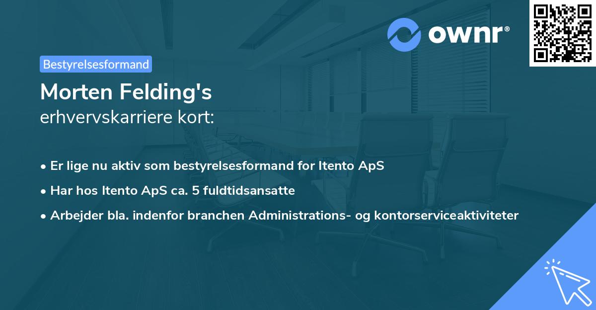 Morten Felding's erhvervskarriere kort