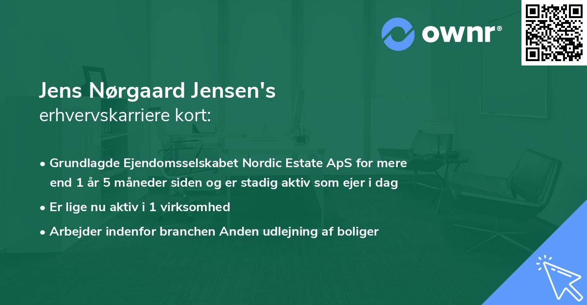 Jens Nørgaard Jensen's erhvervskarriere kort