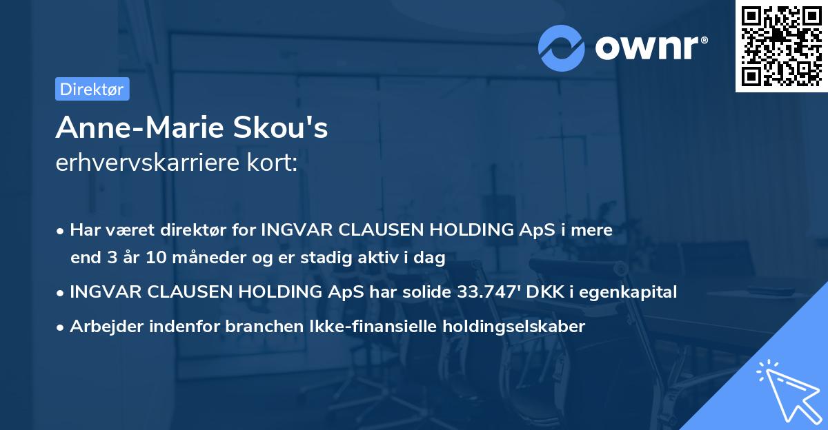 Anne-Marie Skou's erhvervskarriere kort