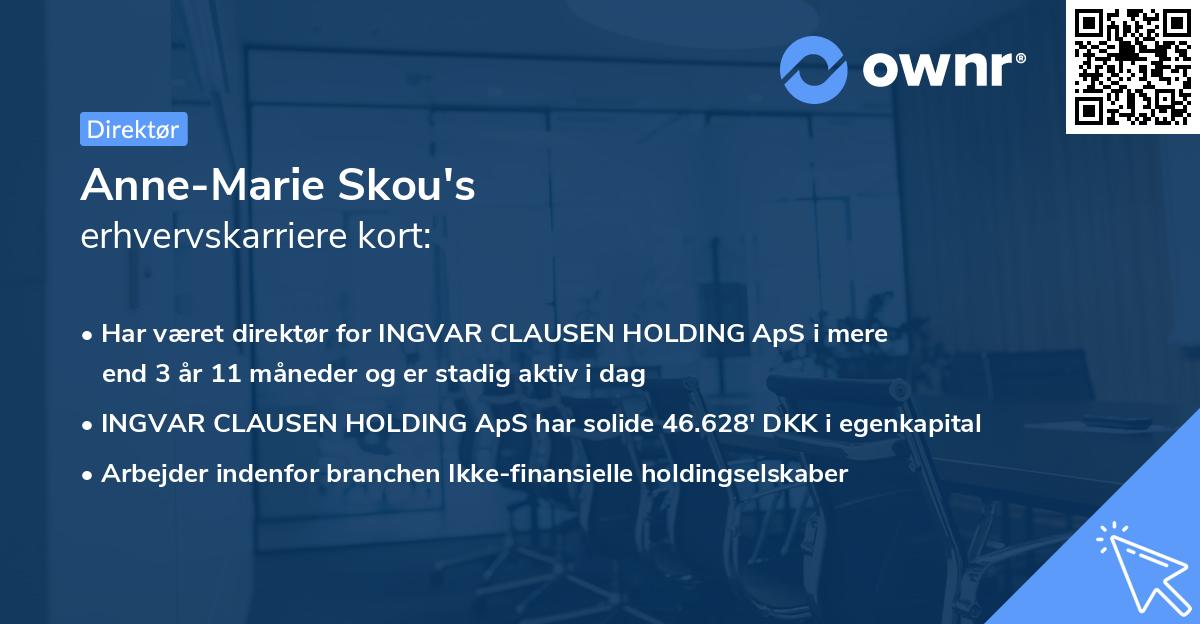 Anne-Marie Skou's erhvervskarriere kort