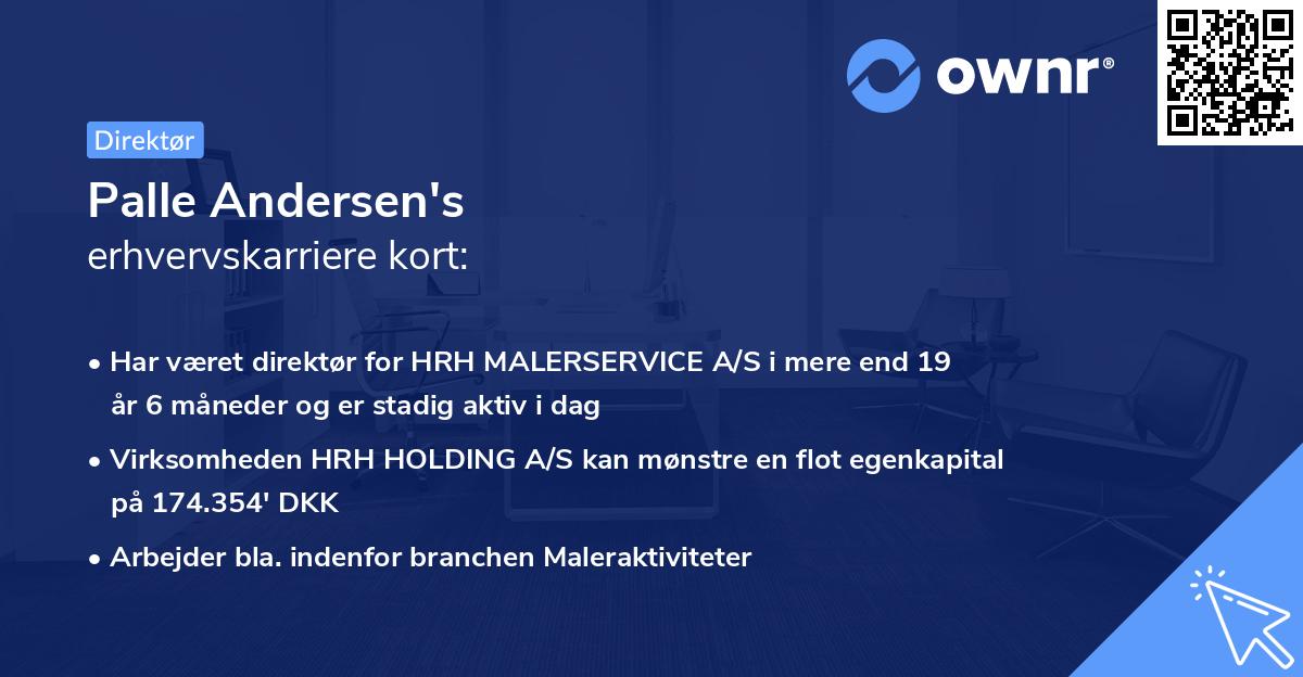 Palle Andersen's erhvervskarriere kort