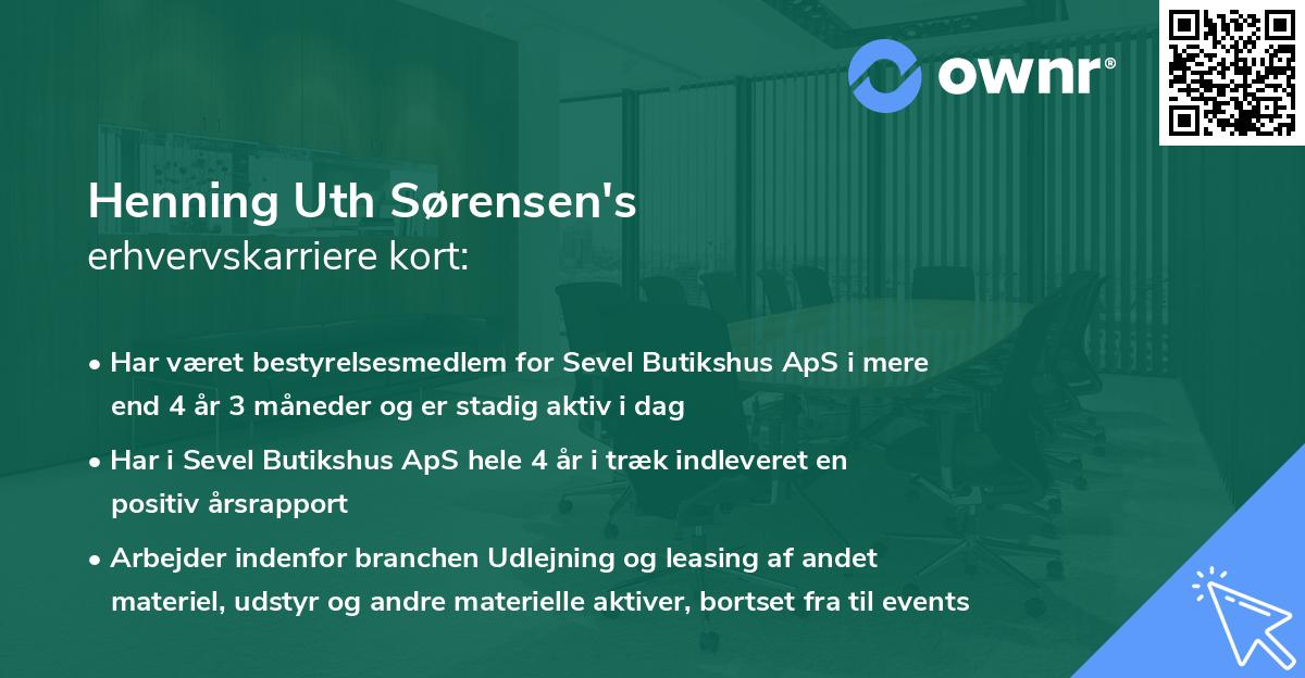 Henning Uth Sørensen's erhvervskarriere kort