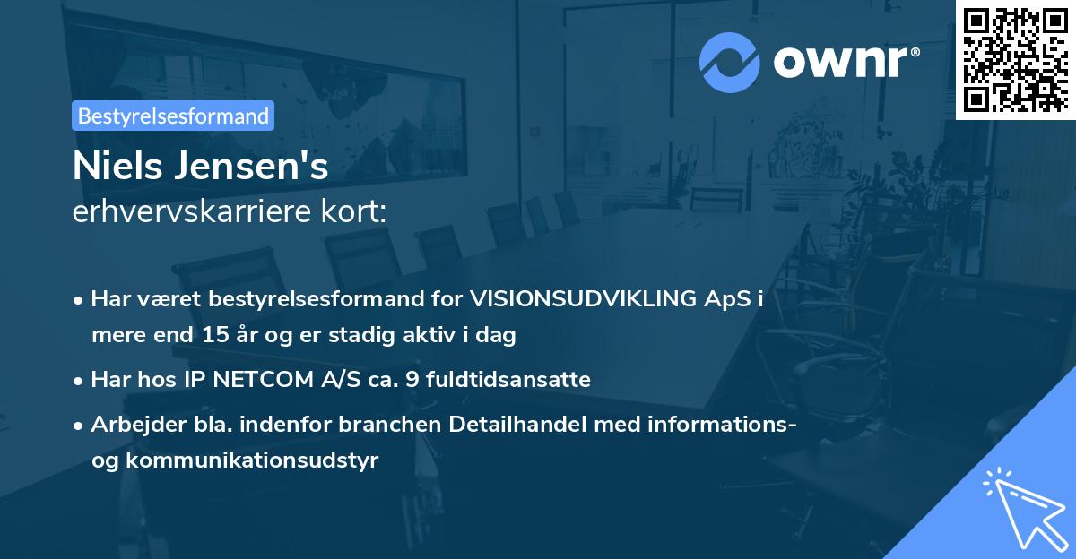 Niels Jensen's erhvervskarriere kort