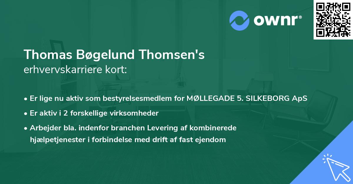 Thomas Bøgelund Thomsen's erhvervskarriere kort