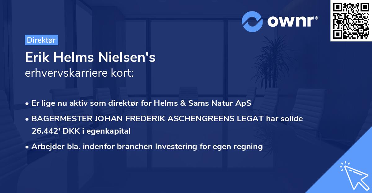 Erik Helms Nielsen's erhvervskarriere kort