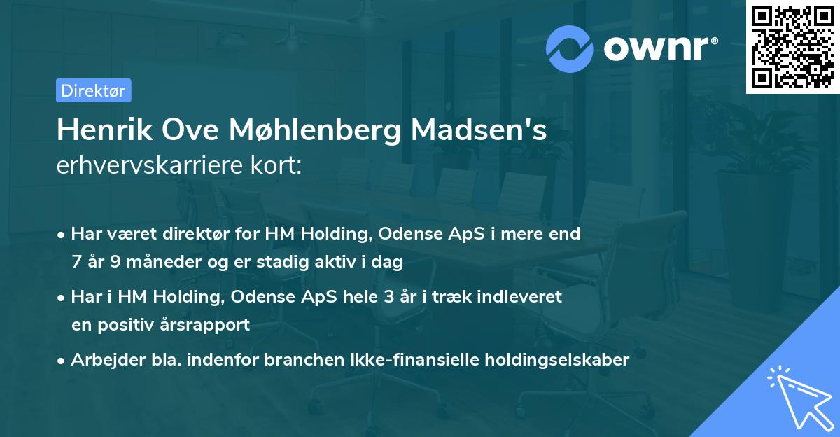 Henrik Ove Møhlenberg Madsen's erhvervskarriere kort