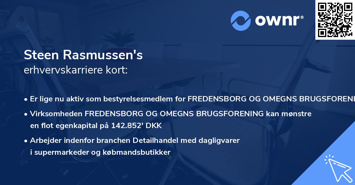 Steen Rasmussen's erhvervskarriere kort