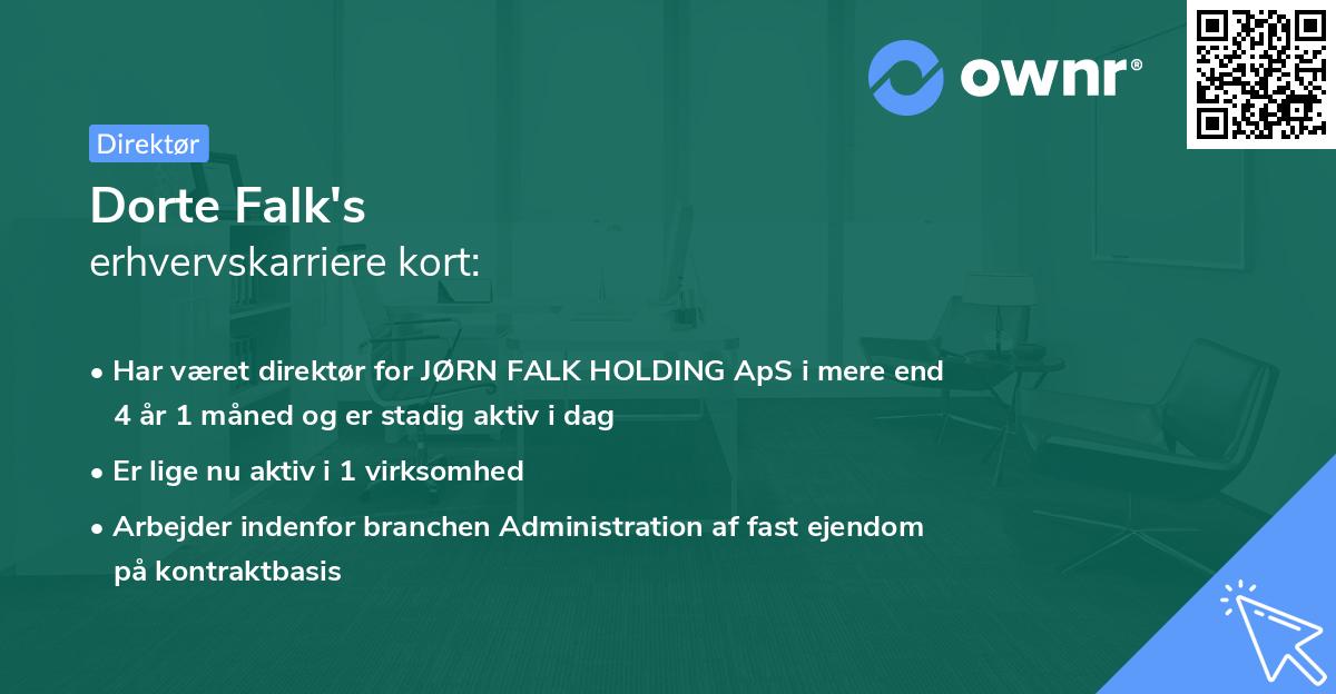 Dorte Falk's erhvervskarriere kort