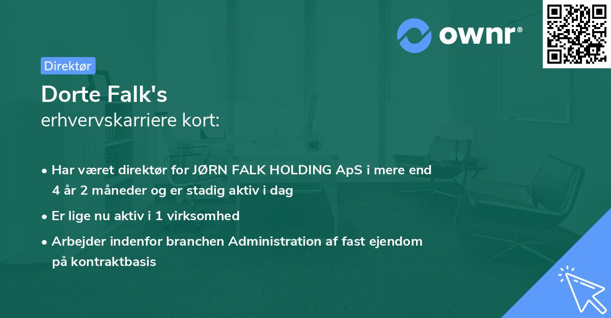 Dorte Falk's erhvervskarriere kort