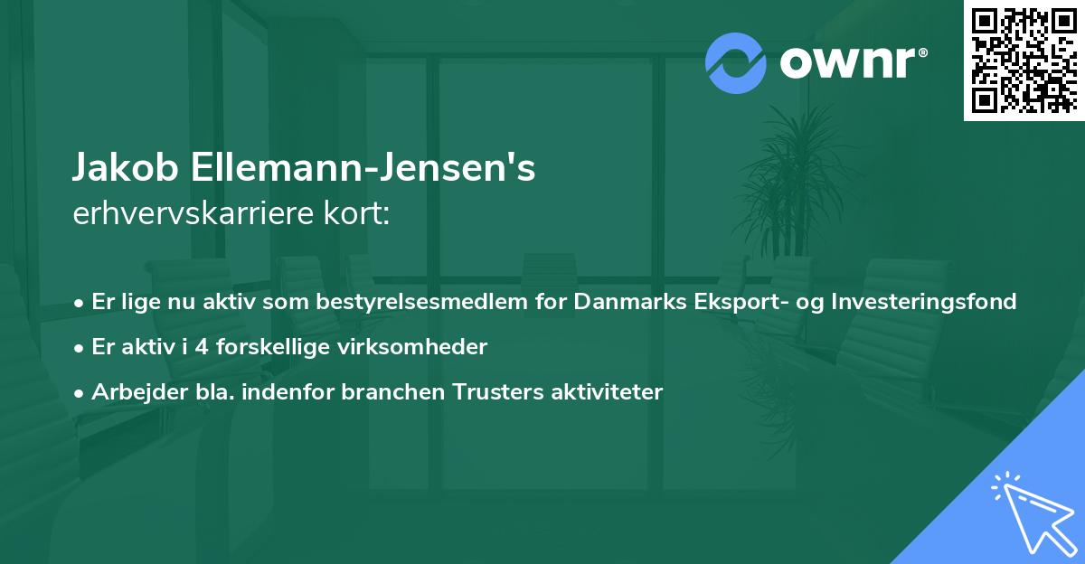 Jakob Ellemann-Jensen's erhvervskarriere kort