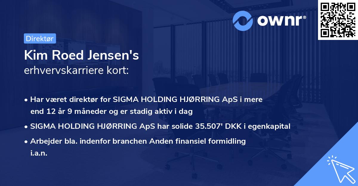 Kim Roed Jensen's erhvervskarriere kort