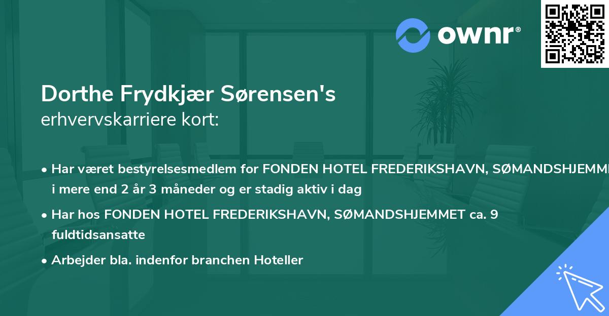 Dorthe Frydkjær Sørensen's erhvervskarriere kort