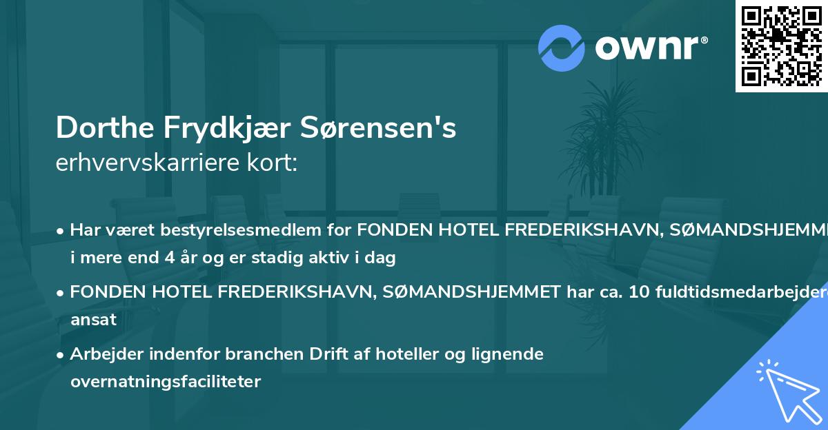 Dorthe Frydkjær Sørensen's erhvervskarriere kort