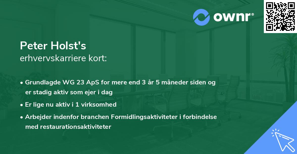 Peter Holst's erhvervskarriere kort