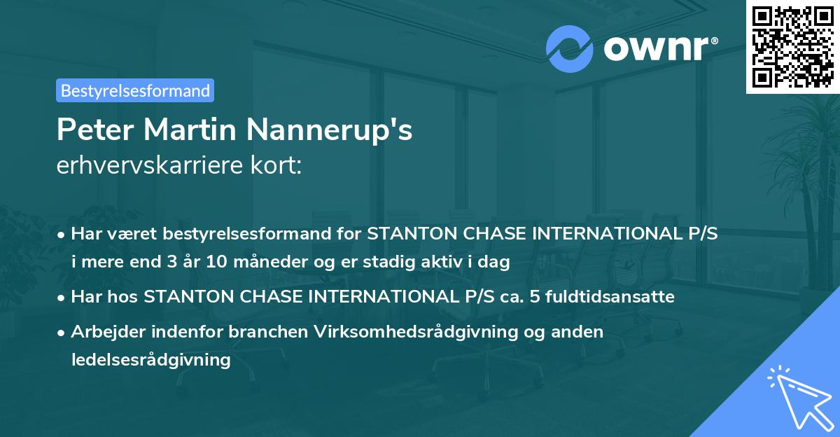 Peter Martin Nannerup's erhvervskarriere kort