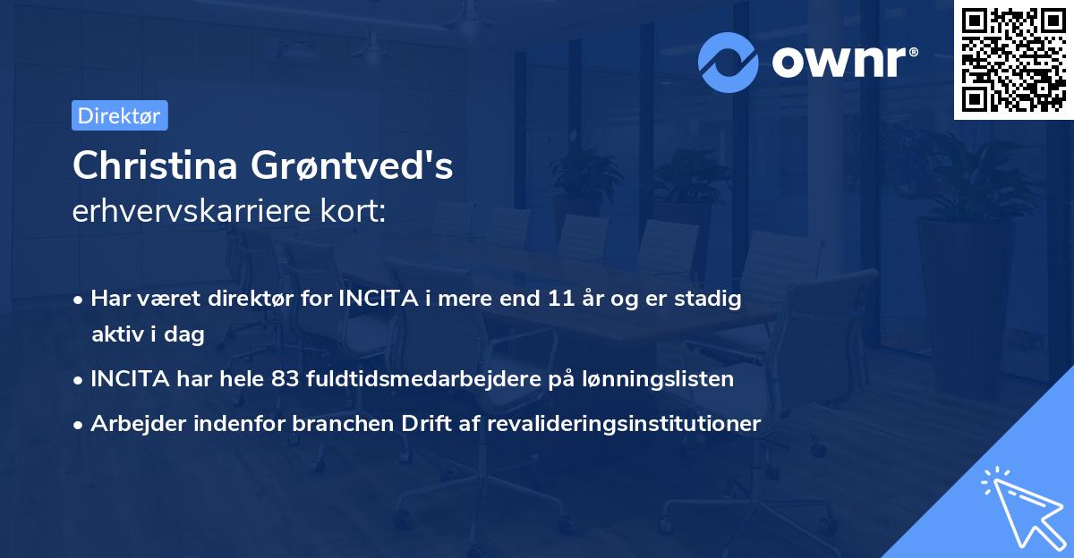 Christina Grøntved's erhvervskarriere kort