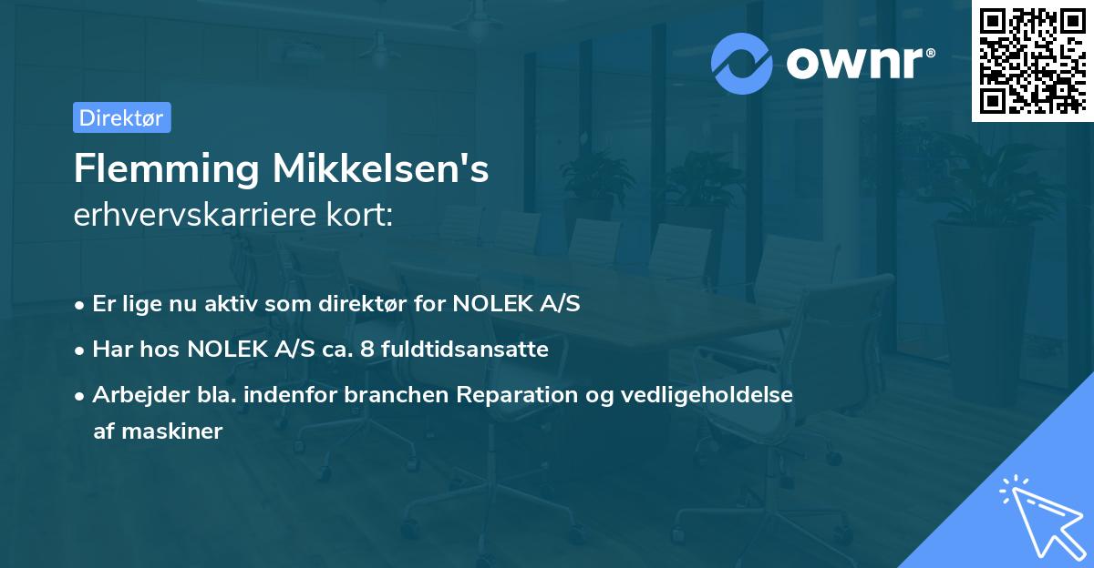 Flemming Mikkelsen's erhvervskarriere kort