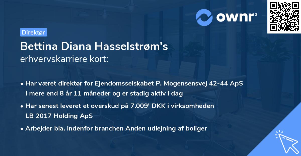 Bettina Diana Hasselstrøm's erhvervskarriere kort