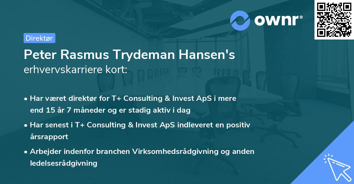 Peter Rasmus Trydeman Hansen's erhvervskarriere kort