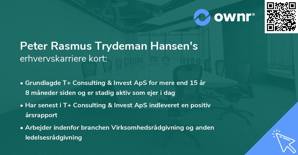 Peter Rasmus Trydeman Hansen's erhvervskarriere kort