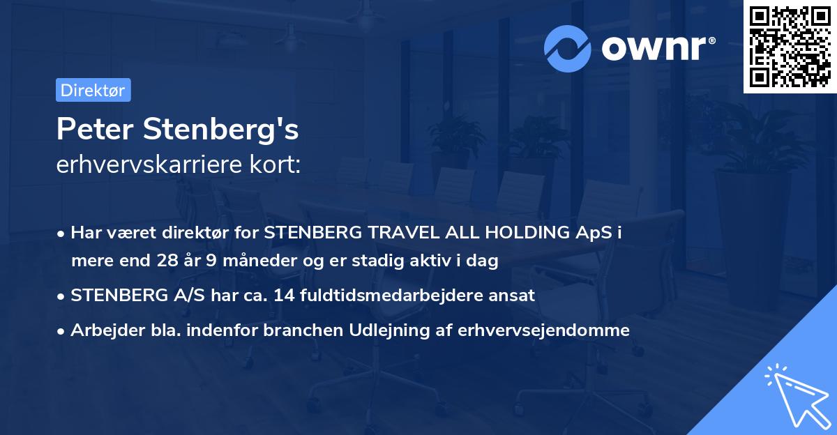 Peter Stenberg's erhvervskarriere kort