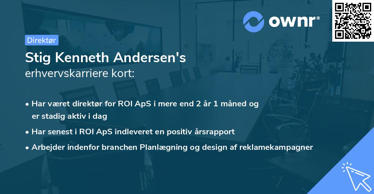 Stig Kenneth Andersen's erhvervskarriere kort