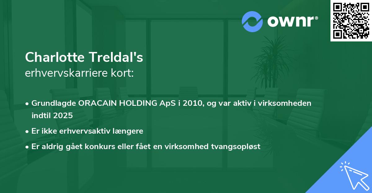 Charlotte Treldal's erhvervskarriere kort