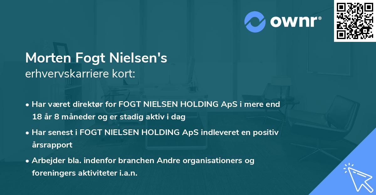 Morten Fogt Nielsen's erhvervskarriere kort