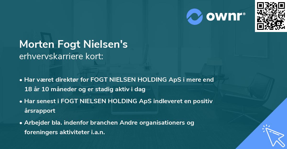 Morten Fogt Nielsen's erhvervskarriere kort