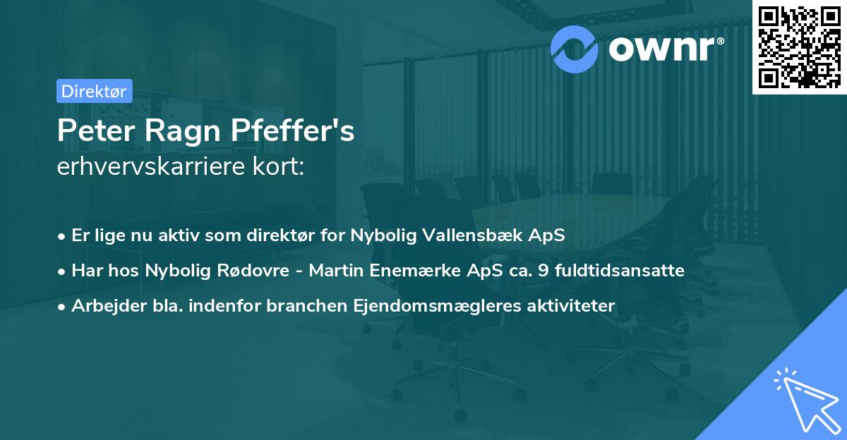 Peter Ragn Pfeffer's erhvervskarriere kort