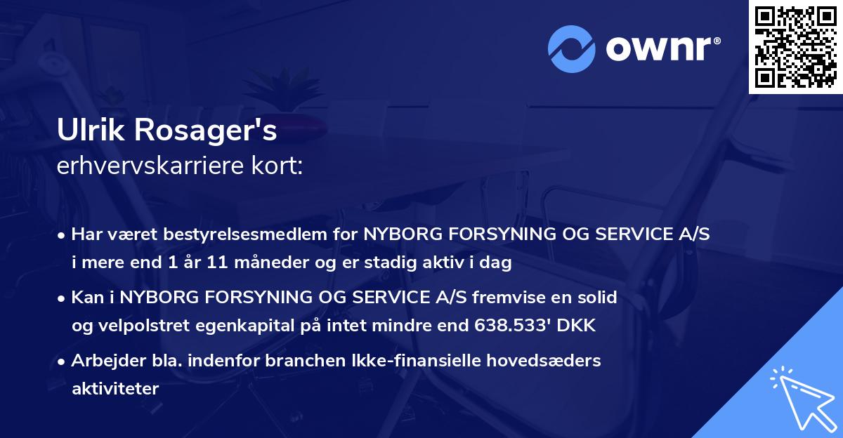 Ulrik Rosager's erhvervskarriere kort